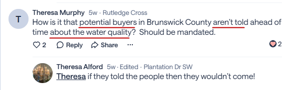 tell home buyers about water quality